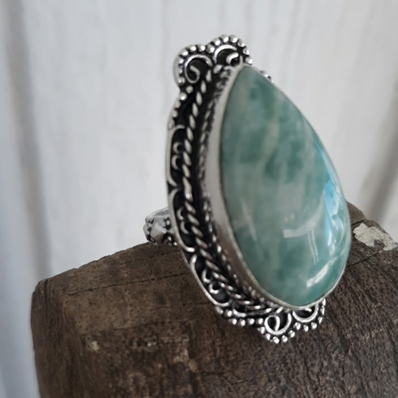New Amazonite 925 Silver Ring. - Picture 7 of 8